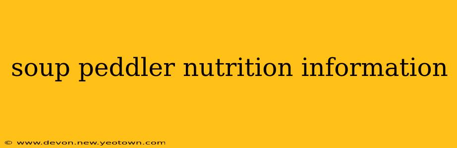 soup peddler nutrition information
