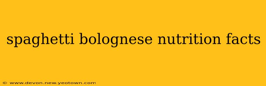 spaghetti bolognese nutrition facts