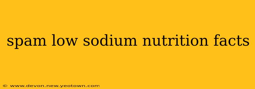 spam low sodium nutrition facts