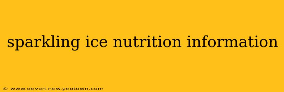 sparkling ice nutrition information