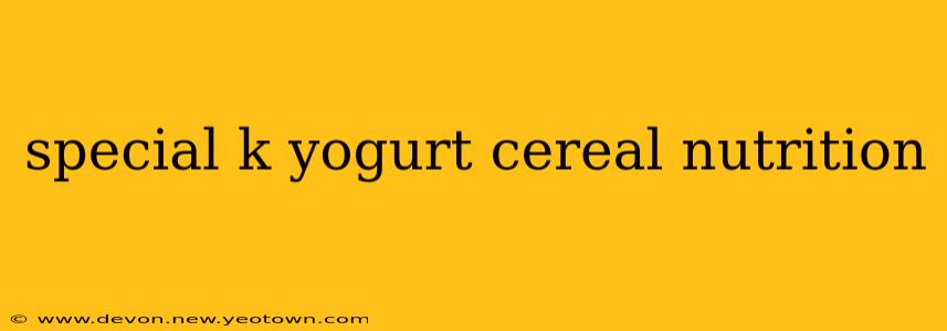 special k yogurt cereal nutrition