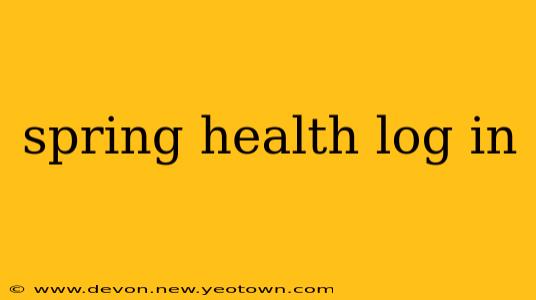 spring health log in