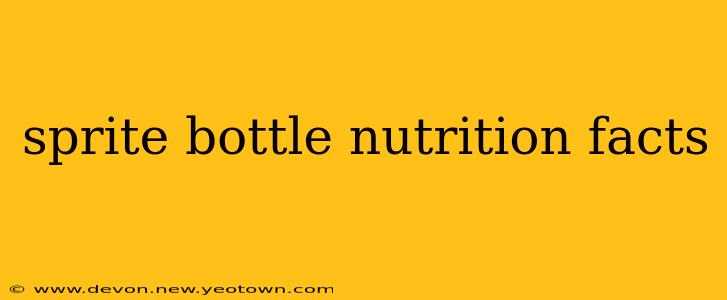 sprite bottle nutrition facts