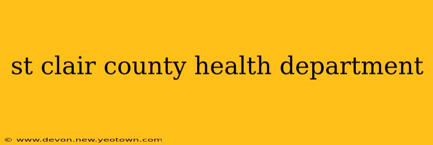 st clair county health department