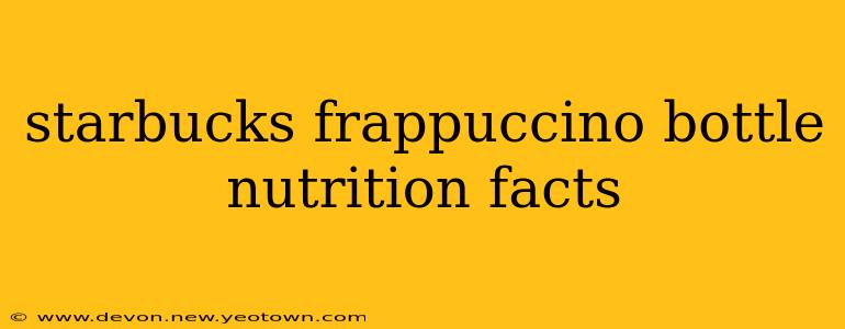 starbucks frappuccino bottle nutrition facts