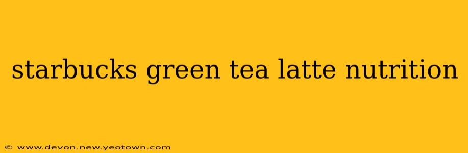 starbucks green tea latte nutrition