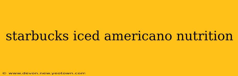 starbucks iced americano nutrition