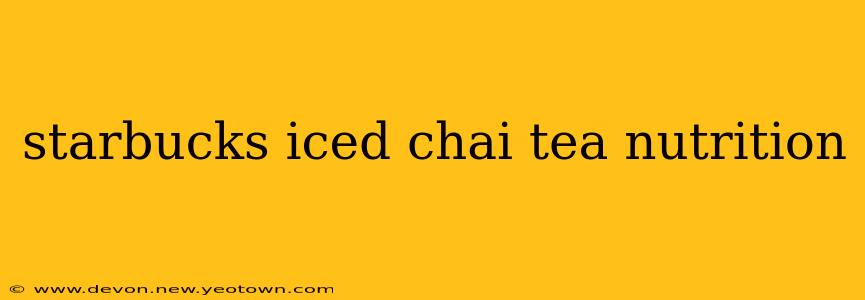 starbucks iced chai tea nutrition