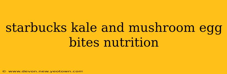 starbucks kale and mushroom egg bites nutrition