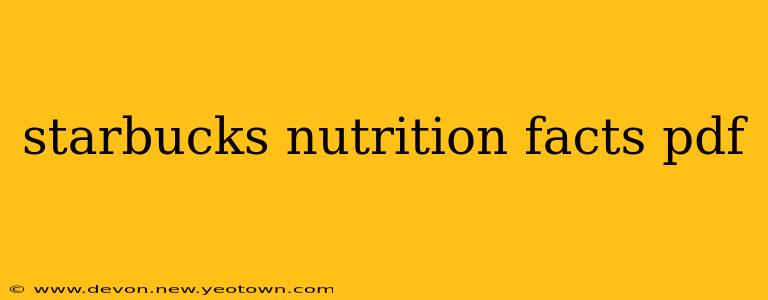 starbucks nutrition facts pdf