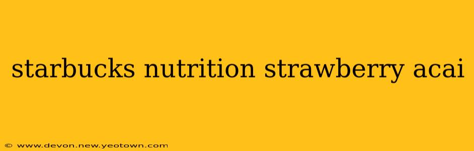 starbucks nutrition strawberry acai