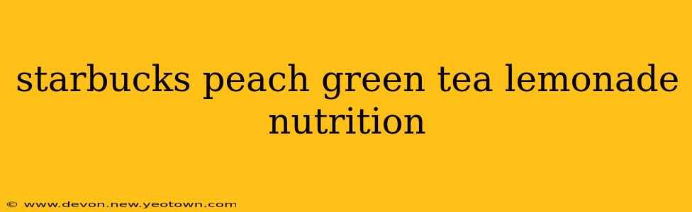 starbucks peach green tea lemonade nutrition