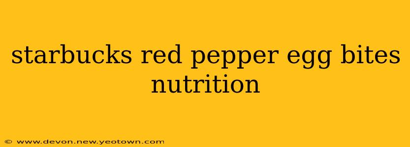 starbucks red pepper egg bites nutrition
