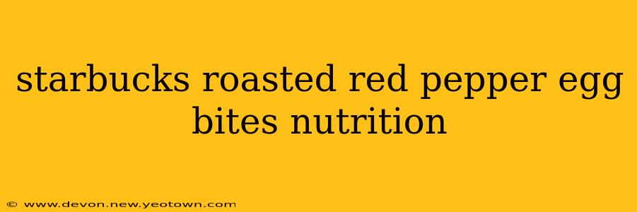 starbucks roasted red pepper egg bites nutrition