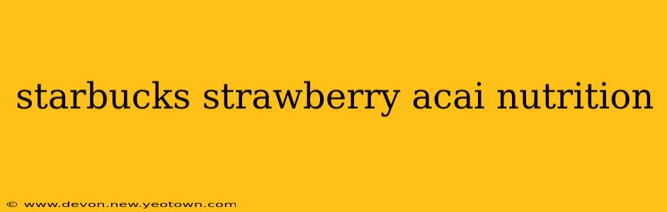 starbucks strawberry acai nutrition
