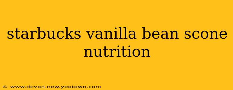 starbucks vanilla bean scone nutrition
