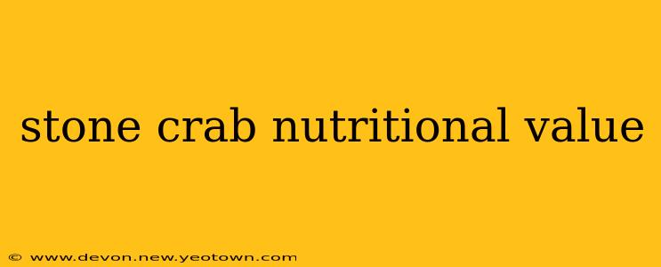 stone crab nutritional value