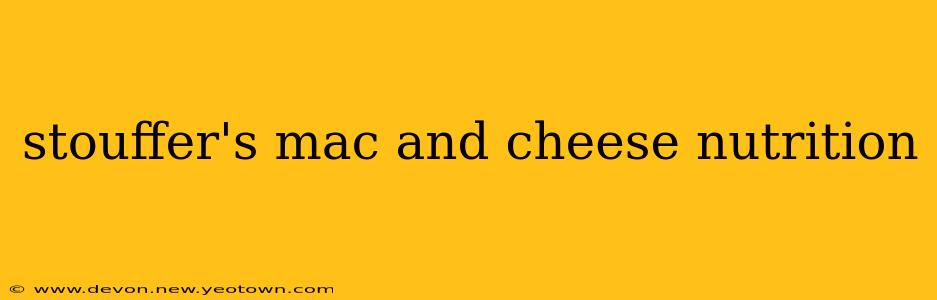 stouffer's mac and cheese nutrition