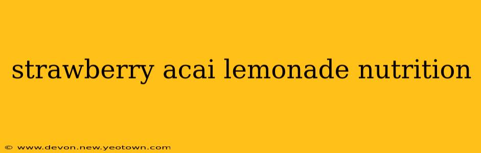 strawberry acai lemonade nutrition