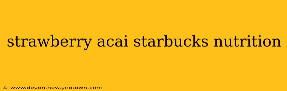 strawberry acai starbucks nutrition