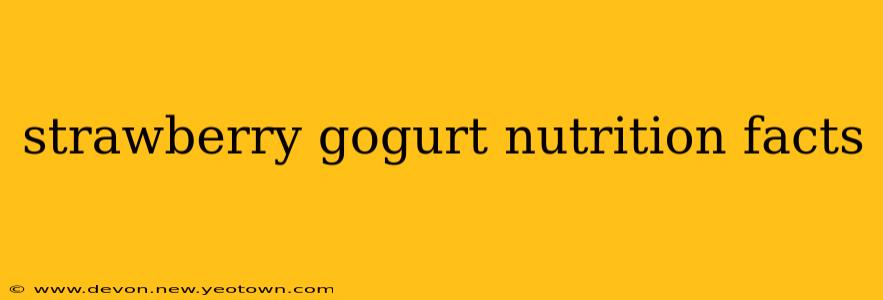 strawberry gogurt nutrition facts