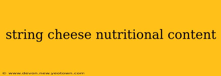 string cheese nutritional content