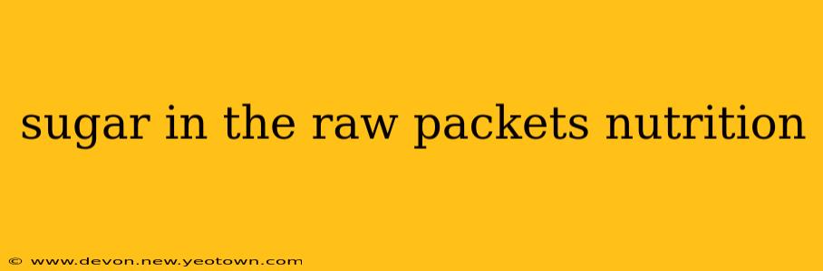 sugar in the raw packets nutrition