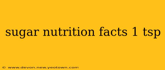 sugar nutrition facts 1 tsp