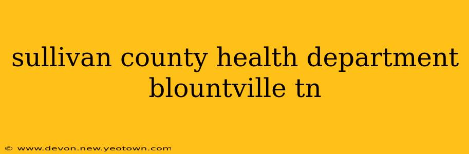 sullivan county health department blountville tn