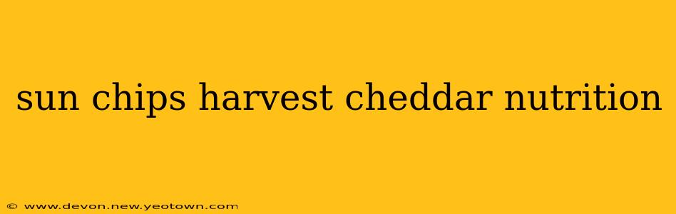 sun chips harvest cheddar nutrition