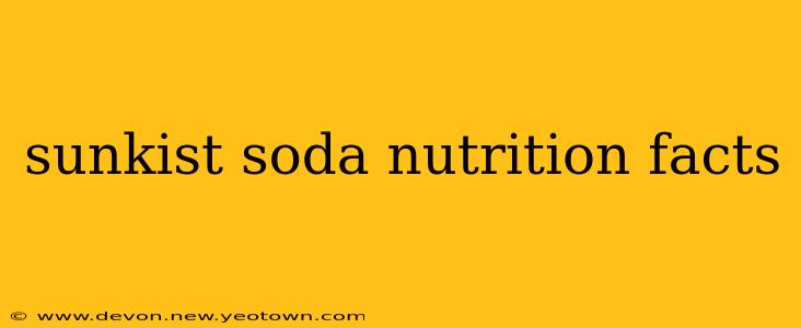 sunkist soda nutrition facts