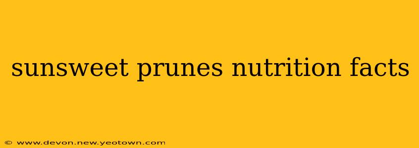 sunsweet prunes nutrition facts