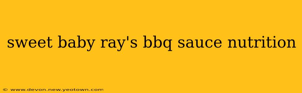 sweet baby ray's bbq sauce nutrition