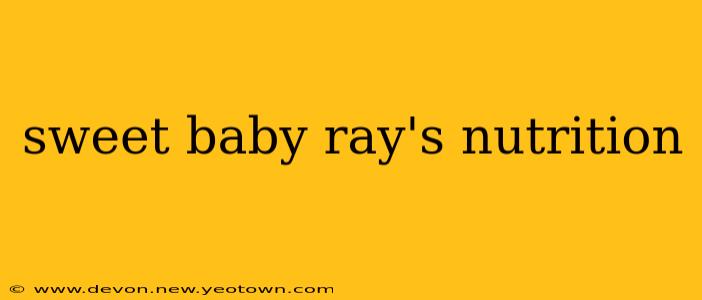 sweet baby ray's nutrition