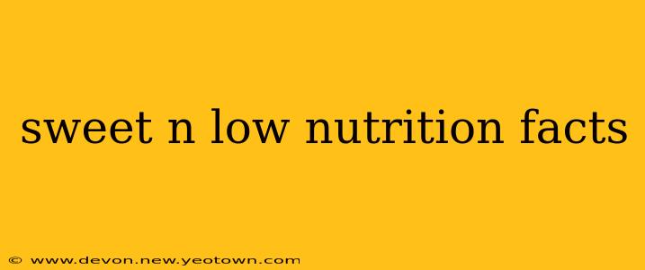 sweet n low nutrition facts