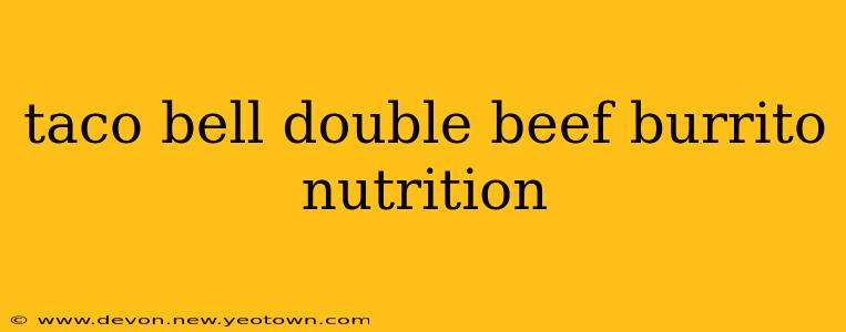 taco bell double beef burrito nutrition