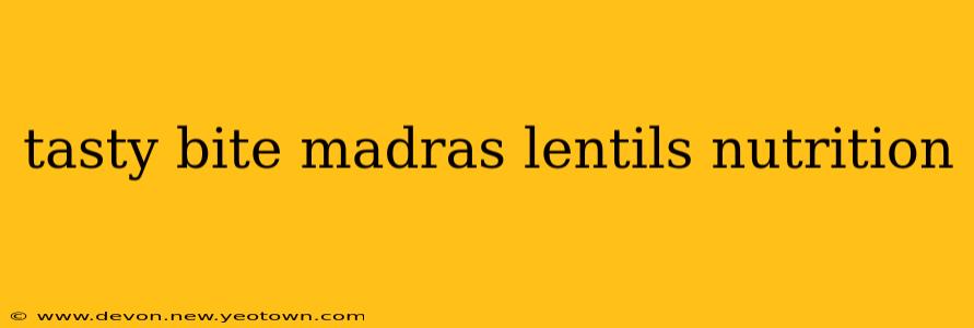 tasty bite madras lentils nutrition