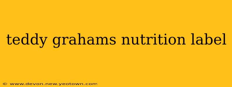 teddy grahams nutrition label
