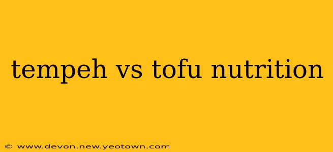 tempeh vs tofu nutrition