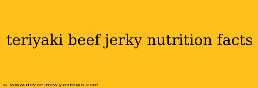 teriyaki beef jerky nutrition facts