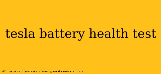 tesla battery health test