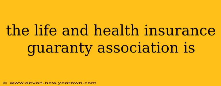 the life and health insurance guaranty association is