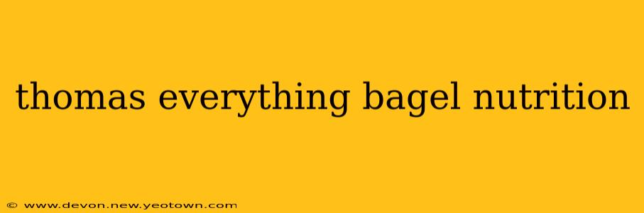 thomas everything bagel nutrition