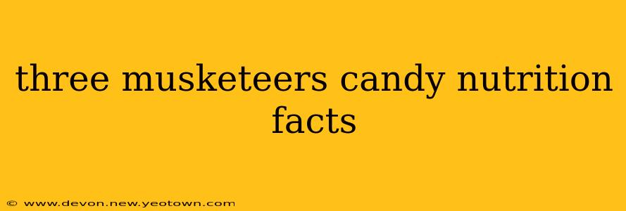 three musketeers candy nutrition facts