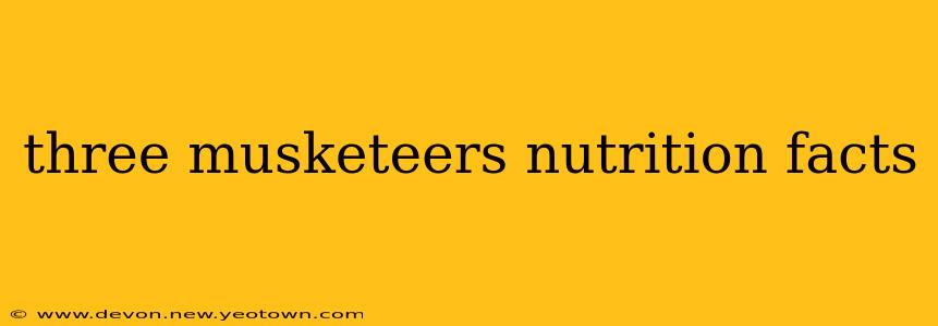 three musketeers nutrition facts