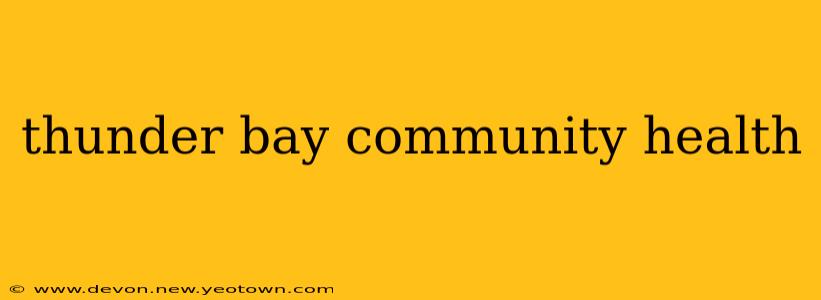 thunder bay community health