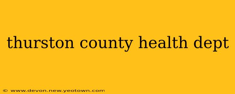 thurston county health dept
