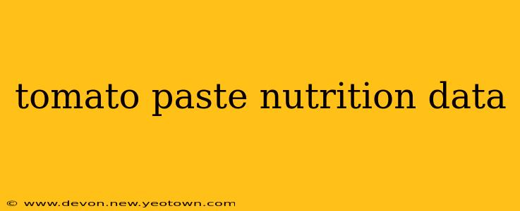 tomato paste nutrition data
