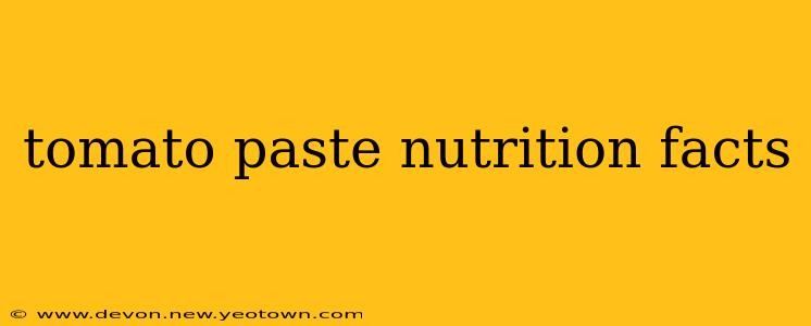 tomato paste nutrition facts