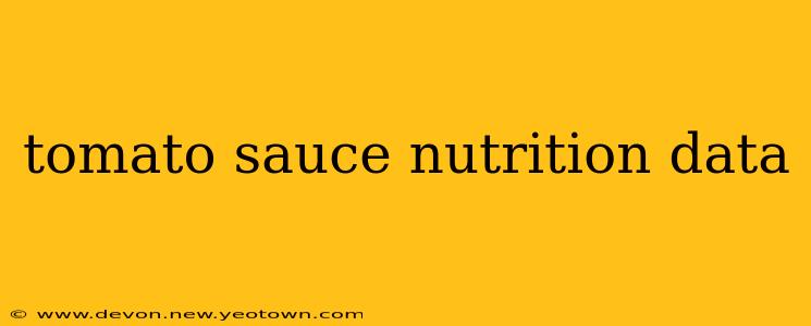 tomato sauce nutrition data